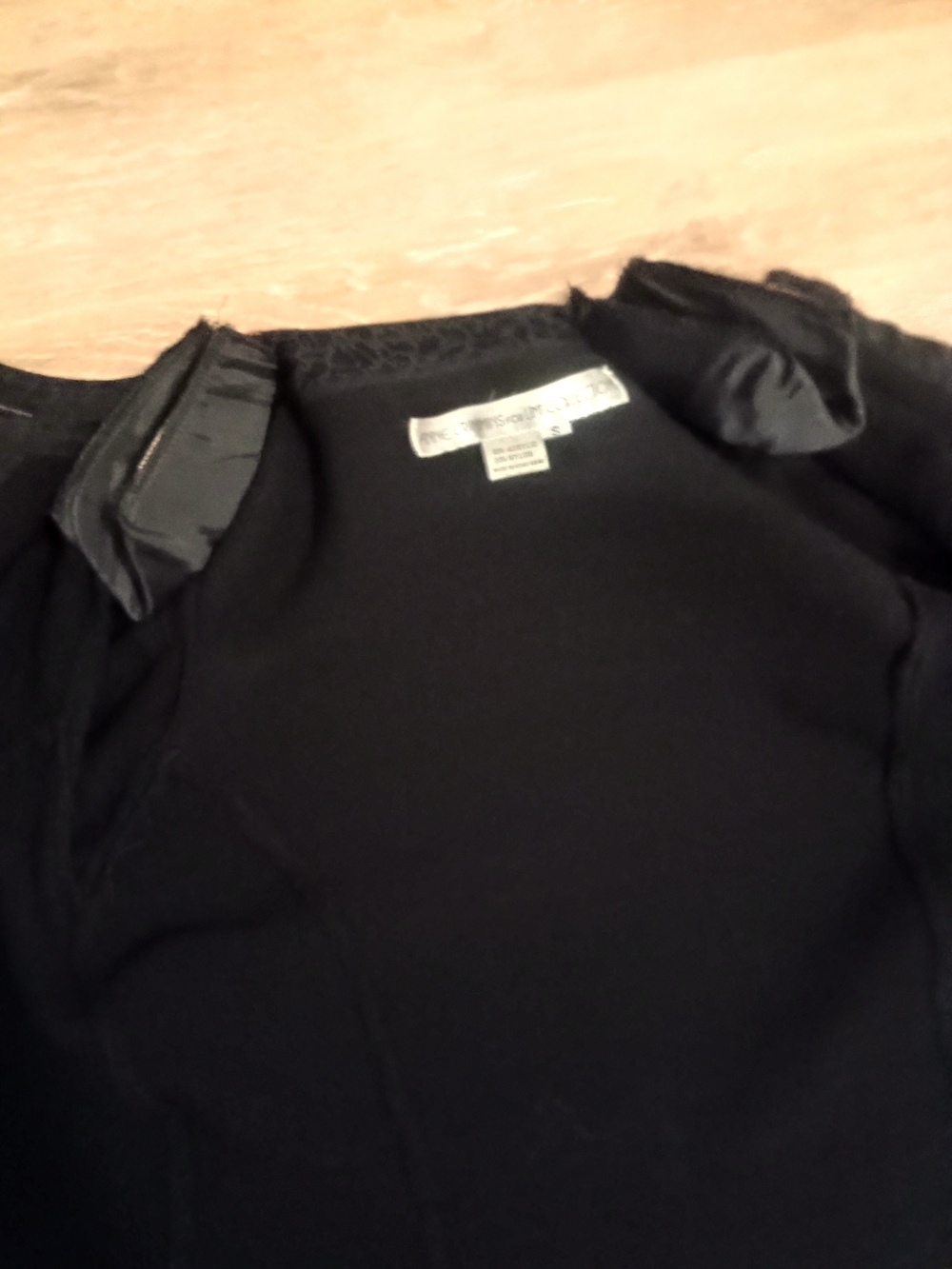 Anne Crimminys Black Knit Embroidered Sweater Cardigan with Multicolor Trim - Picture 10 of 16